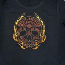 Harley Davidson  Black Graphic Scull Tee Shirt Size Large Photo 1