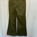 Anthropologie  Maeve Flare Wide Leg Trouser Pants in Olive Green Photo 8