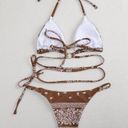 SheIn Paisley Triangle Halter Thong Bikini  Photo 9