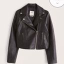 Abercrombie & Fitch Black Leather Jacket Photo 0