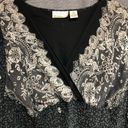 Krass&co New York City design ,, 2X 100% silk shell, black cream top bell sleeves Photo 3