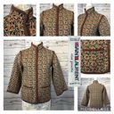 Vintage Yves Saint Laurent Rive Gauche Print Quilted Jacket size small Brown Photo 1