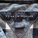 Tommy Hilfiger  womens 1/2 button popover Pink & Black Light Weight Flannel Tunic Photo 7