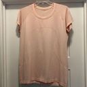 Lululemon  Swiftly Tech "Crush the Distance"  Short Sleeve Running Top Pink Sz 18 Photo 0