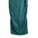 Isabel Maternity  Womens Dress XS Dark Green 3/4 Sleeve Ruched Sides Knee Length Photo 2