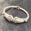 Brighton Silver Plate Engraved “ Love & Joy “ Twisted Cable Metal Bracelet Photo 0