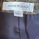 Anne Klein Anne Kline II Gold Olive Green Gray Paisley Fabric ButtonVest Sz 10. Full Lining Photo 7