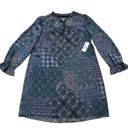 Jessica Howard  Blue Patchwork Print Blouson Long Sleeves Shift Dress Size 16 NEW Photo 12