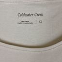 Coldwater Creek Ivy Cream Interlock Tee Women’s Size 1X Photo 1