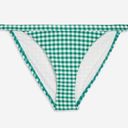 Topshop  Women's Green/White Gingham Moderate Coverage Bikini Swim Bottoms sz 8 Photo 4