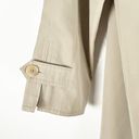 Gallery  Tan Long Interior Zipper Hooded Exterior Button Lined Coat, Size 14 Photo 11