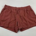 Old Navy  Red Sumac Linen Blend Pull On Shorts L Photo 0