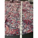 kim rogers  Curvy Button Front Shirt Womens Size 1X Paisley Long Sleeve Cotton Photo 8