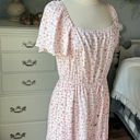 Bebop Pink Cream Floral Dress Romantic Flirty Summer Large Photo 6