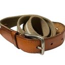 Uniqlo  canvas leather combo stripe belt medium Photo 1