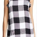 Chelsea and Violet  Black & White‎ Buffalo Plaid Check Sleeveless Ruffle Dress Sz S Photo 14