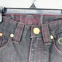 COOGI  Women Matte Black Wide Flare Leg Loose Fitting Mid Rise Jeans Size 10 Photo 5