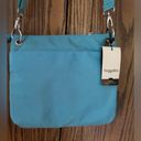 Baggallini Baggalini Big Sydney Crossbody Travel Purse Bag Aqua Blue Nylon Water Resistant Photo 3