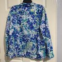 White Stag  Watercolor Long Sleeve Button Up Blouse Top Sz XL 16-18 Blue White Photo 1