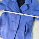 LL Bean Coat Womens S Small Blue Fleece Jacket Quilted Insulated Double Breasted Photo 5