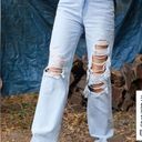 Playboy PacSun Blue  Distressed Cloud Ten V Dip Rise Boyfriend Jeans 25 Photo 3