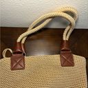 The Sak  Cambria Purse Bucket Style Bag Crochet Tweed Tan Brown Shoulder Bag Tote Photo 5