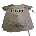 NFL Team Apparel NWT New Orleans Saints Tee T-Shirt Top Gray Camo Sleeves NFL Teens Apparel New Photo 3