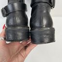 All Saints Size 36 5 Combat Boots Black Leather Criss Cross Buckle Strap READ Photo 5