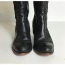 Frye  Women's Fiona Black Leather Mid Calf Buckle Boot Size US 7 EUC Photo 2