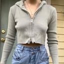 Brandy Melville Arden Sweater Zip Up Photo 0