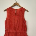 Peter Som  DESIGNATION Coral Pink Orange Nude Eyelet Sleeveless Fit Flare Dress 8 Photo 5