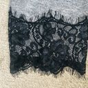 New York & Co. Gray with Black Lace Sweater Photo 5