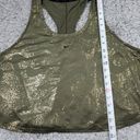 Nike  Dri-FIT One Women's Printed Training Tank Top Cropped Size 1X Green Gold Photo 8