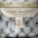 Simply Southern  Womens Size Large Simply Soft Sherpa Pullover Gray Photo 4