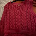 Altar'd State Hot Pink Sweater Vest Photo 1