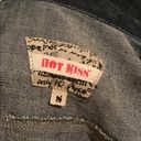 Hot Kiss Crop Denim Jean Vest Bedezalled Photo 2