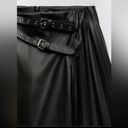 ZARA  faux leather pleated skort 3046 375 Photo 9