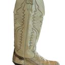 Justin Boots Justin Snakeskin Cowboy Boots Womens 5 1/2B Tall Vintage Leather L4661 USA Photo 0