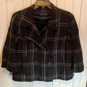 Banana Republic  Wool Jacket Plaid Black Size L Photo 0