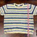 Christopher & Banks Vintage Yellow And Blue Short Sleeve Sweater  Photo 4