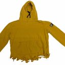 LF Los Angeles Distressed Cropped Hoodie Mustard Yellow Size S Small Photo 0