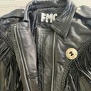 FMC Leather Fringe Riding Jacket Black Size L Photo 1