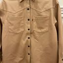 Levi’s NWT Women's Gia Tan Faux-Leather Shirt Xs Photo 1