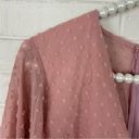 Boohoo  Dobby Chiffon Wide Sleeve Skater Dress Size US8 Photo 7