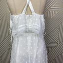 LIONESS  Cross Back Layered Folk Midaxi Dress in White Boho Size US Small Photo 9