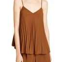 Tibi  • Edith Pleating Cami brown strappy accordion pleats Photo 0