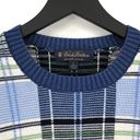 Brooks Brothers  Supima Cotton Plaid Crewneck Sweater Blue White Green L Photo 5