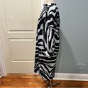 Natori  Zebra Cotton Poplin Balloon Sleeve Belted Shirtdress Size Medium Photo 7