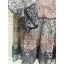 Knox Rose  Floral Paisley Print Sheer‎ Crochet Detail 3/4 Sleeve blouse  Size XS Photo 1