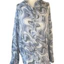 Indah  Como Oversize Button Up Shirt in Imagine Blue Small Medium New Women’s Photo 3